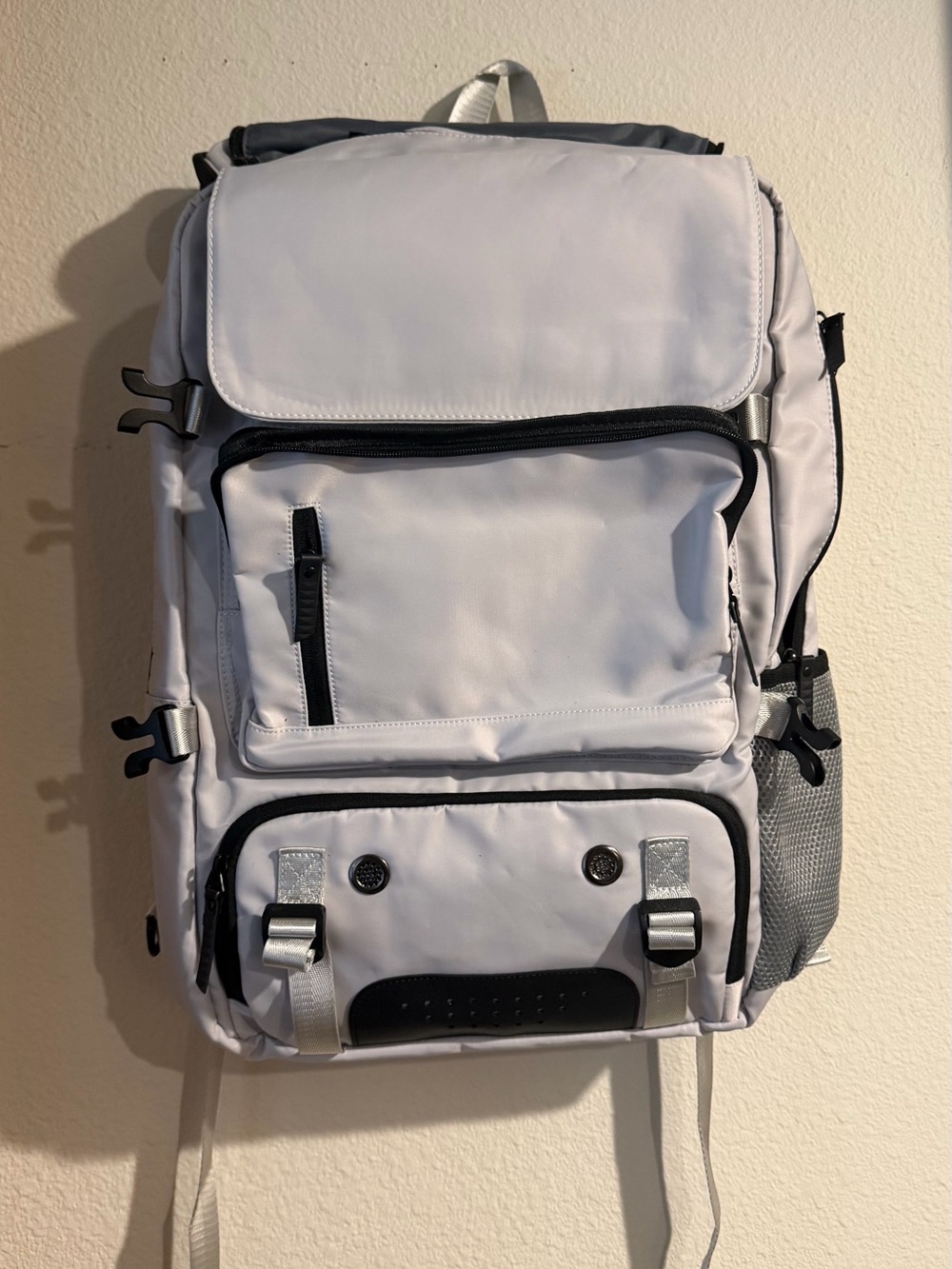 Men's White Tech Backpack - Unbranded